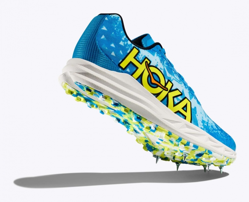 Chaussure d'Athlétisme HOKA Crescendo XC Femme Bleu Vert | 1238JCOIK