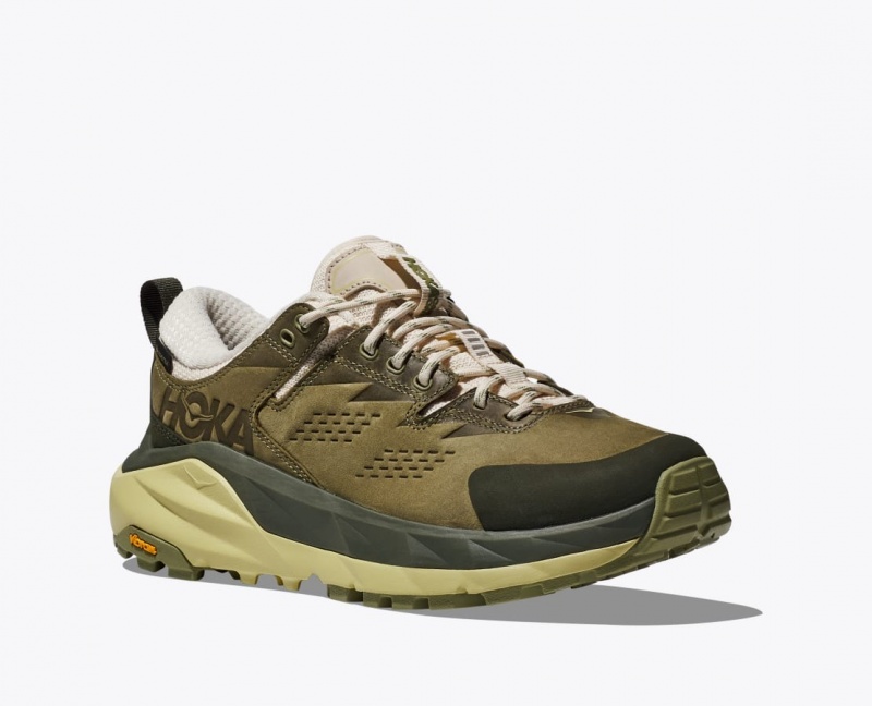 Chaussure de Randonnée HOKA Kaha Low GTX Homme Vert Olive Noir | 4763XEMQA