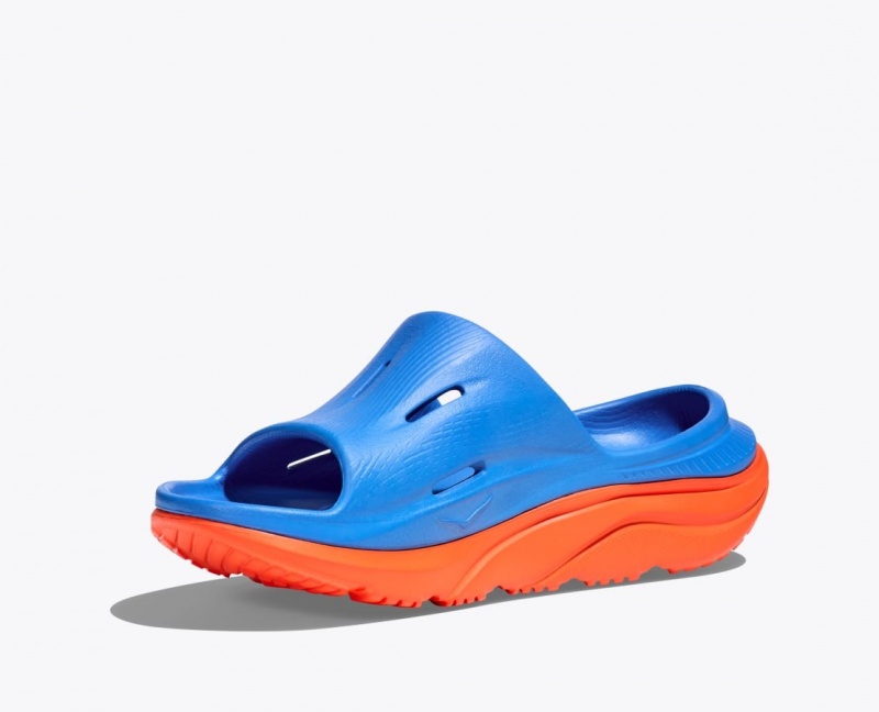 Claquette HOKA Ora Recovery 3 Enfant Bleu Orange | 3519CUDNI