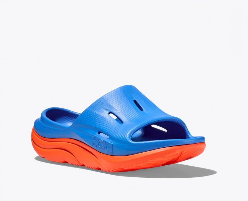 Claquette HOKA Ora Recovery 3 Enfant Bleu Orange | 3519CUDNI