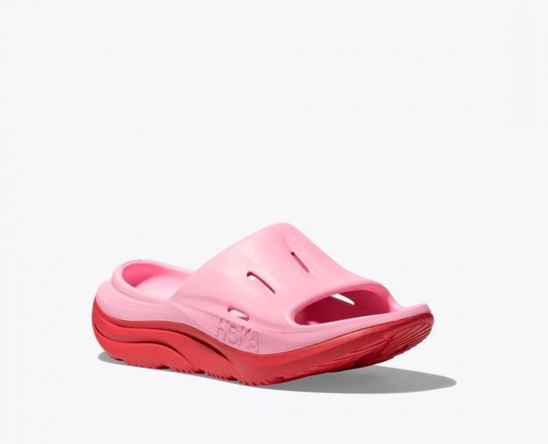 Claquette HOKA Ora Recovery 3 Enfant Rose Rouge | 9580GCWTZ