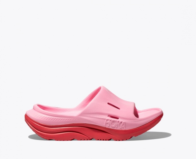 Claquette HOKA Ora Recovery 3 Enfant Rose Rouge | 9580GCWTZ