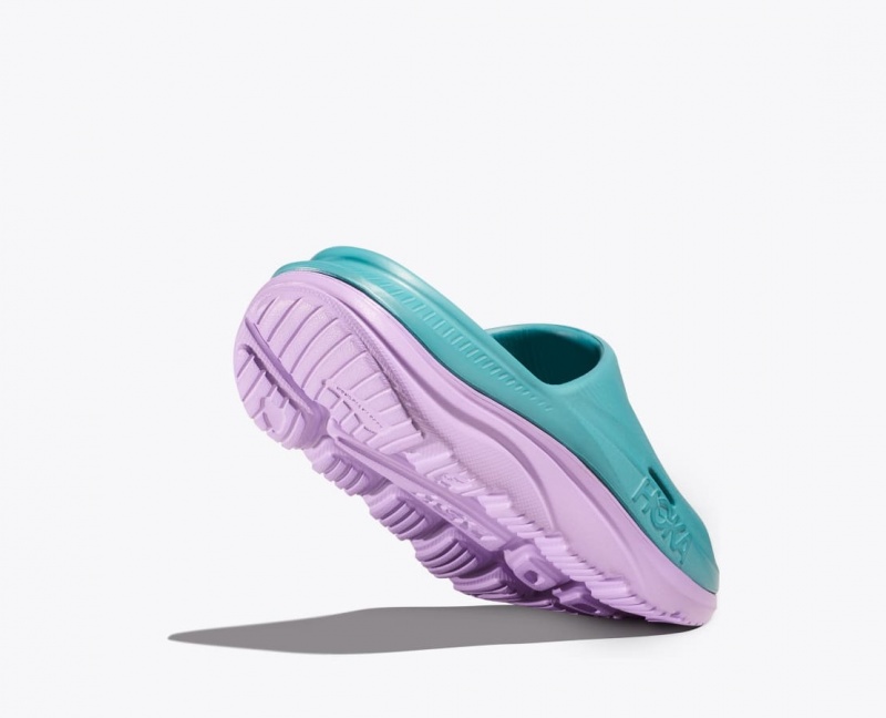 Claquette HOKA Ora Recovery 3 Enfant Turquoise Violette Clair | 9230SRZDI