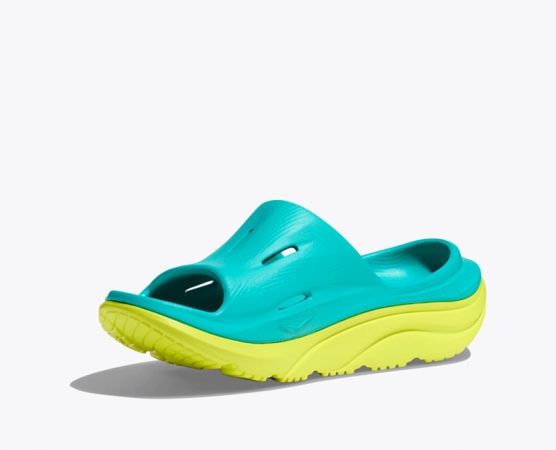 Claquette HOKA Ora Recovery 3 Enfant Turquoise Vert | 7815TKUFY