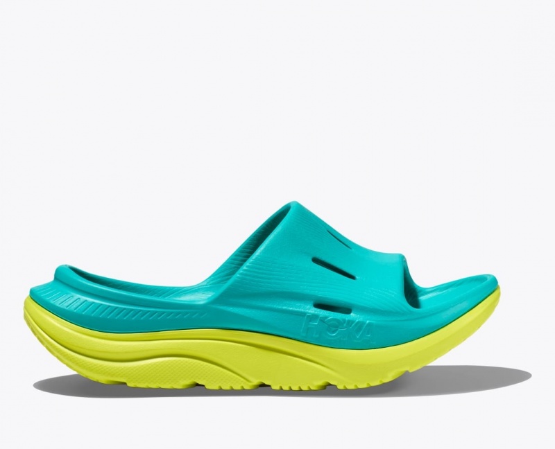 Claquette HOKA Ora Recovery 3 Enfant Turquoise Vert | 7815TKUFY