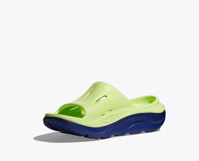 Claquette HOKA Ora Recovery 3 Enfant Vert Bleu Marine | 1807KNYFE