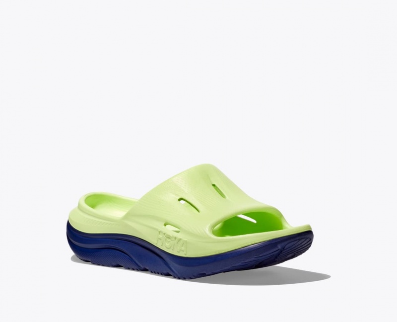 Claquette HOKA Ora Recovery 3 Enfant Vert Bleu Marine | 1807KNYFE