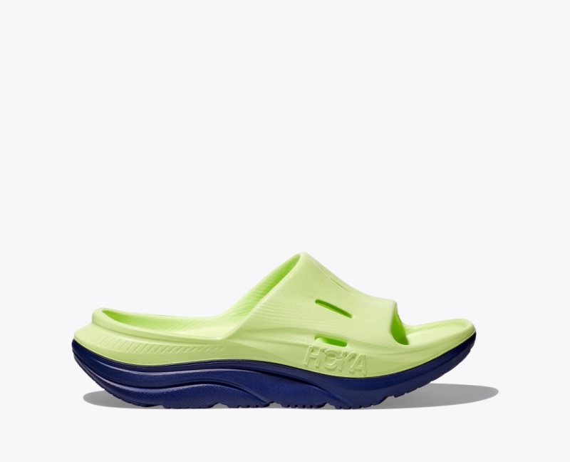 Claquette HOKA Ora Recovery 3 Enfant Vert Bleu Marine | 1807KNYFE