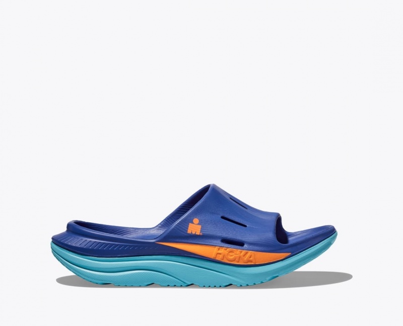 Slide HOKA IRONMAN Ora Recovery Femme Bleu | 7509GEBWK