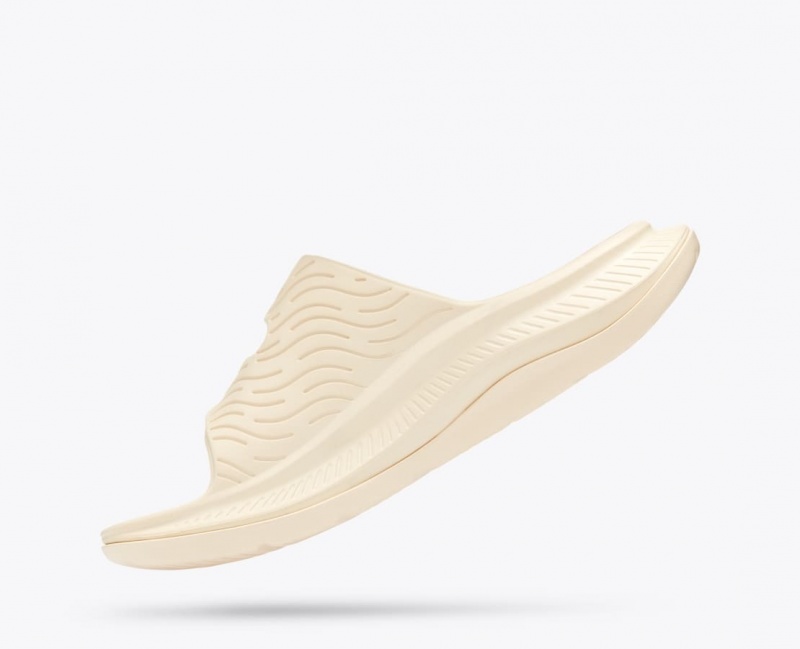 Slide HOKA Ora Luxe Homme Blanche | 3827HMQZF