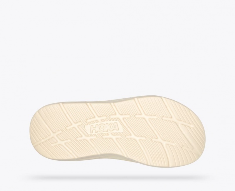 Slide HOKA Ora Luxe Homme Blanche | 3827HMQZF