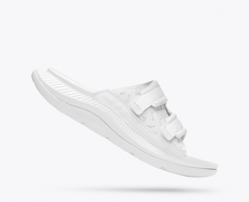 Slide HOKA Ora Luxe Homme Blanche | 8423ABQCF