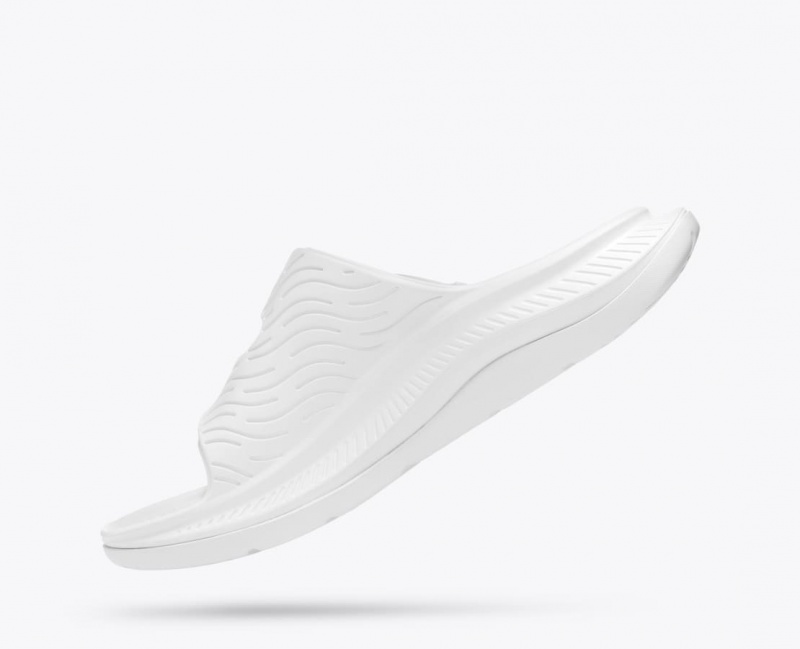 Slide HOKA Ora Luxe Homme Blanche | 8423ABQCF