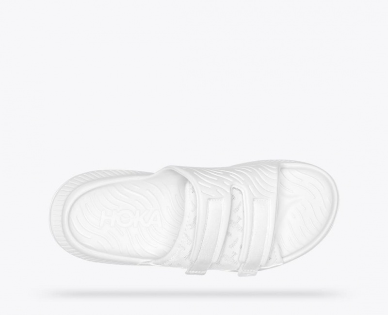 Slide HOKA Ora Luxe Homme Blanche | 8423ABQCF