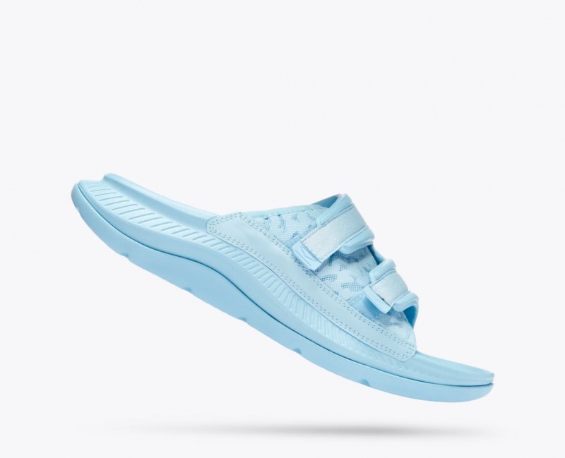 Slide HOKA Ora Luxe Homme Bleu Clair | 8971EVJUL