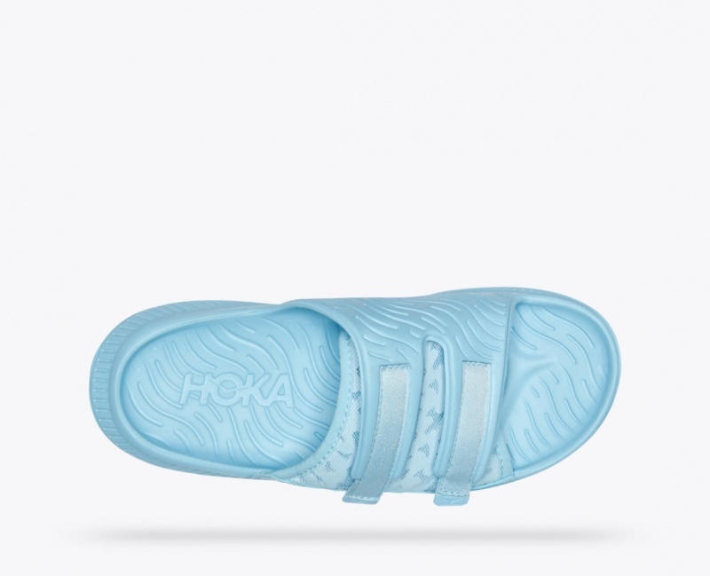 Slide HOKA Ora Luxe Homme Bleu Clair | 8971EVJUL