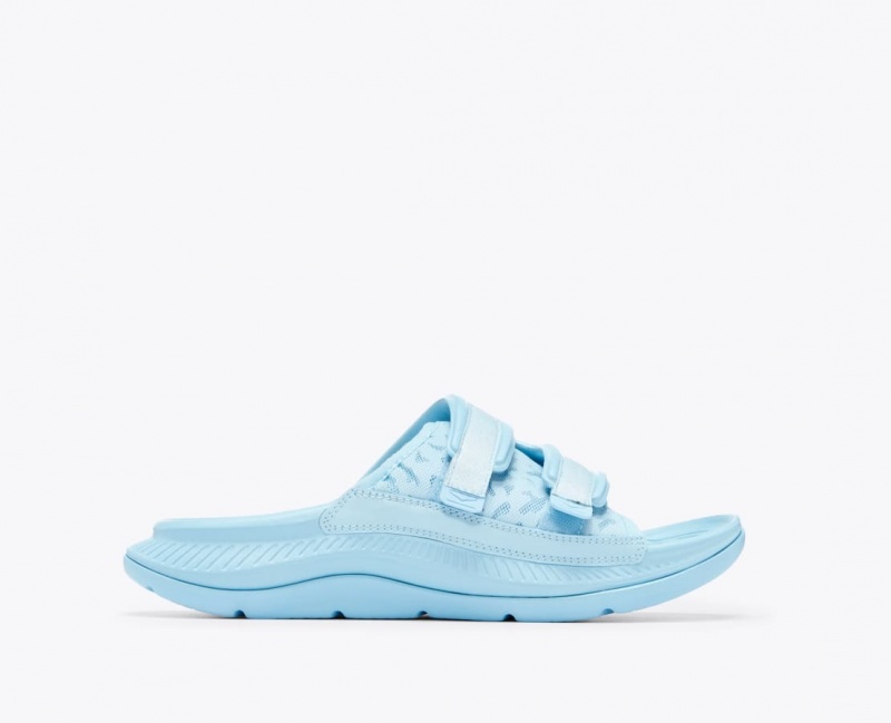 Slide HOKA Ora Luxe Homme Bleu Clair | 8971EVJUL