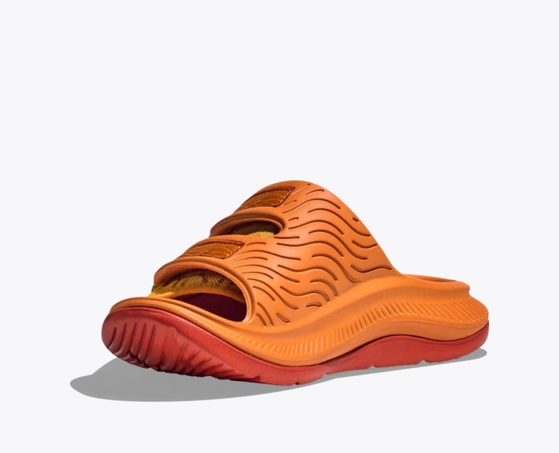 Slide HOKA Ora Luxe Homme Orange Foncé | 4637AKWDN