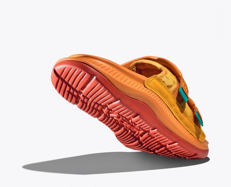 Slide HOKA Ora Luxe Homme Orange Foncé | 4637AKWDN