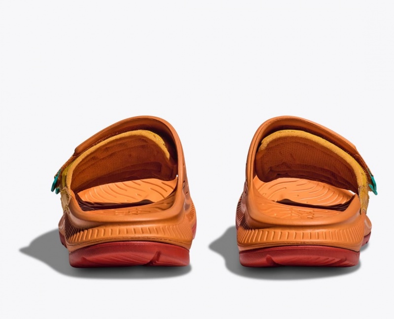 Slide HOKA Ora Luxe Homme Orange Foncé | 4637AKWDN