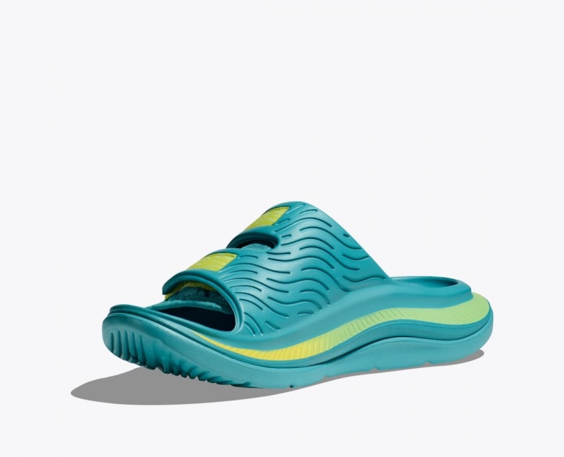 Slide HOKA Ora Luxe Homme Turquoise | 6053JGOAE