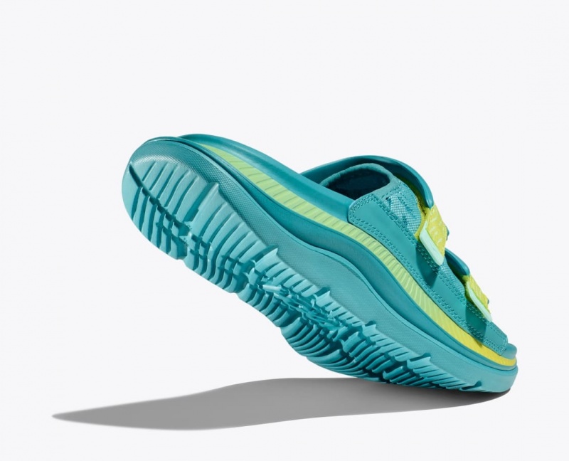 Slide HOKA Ora Luxe Homme Turquoise | 6053JGOAE