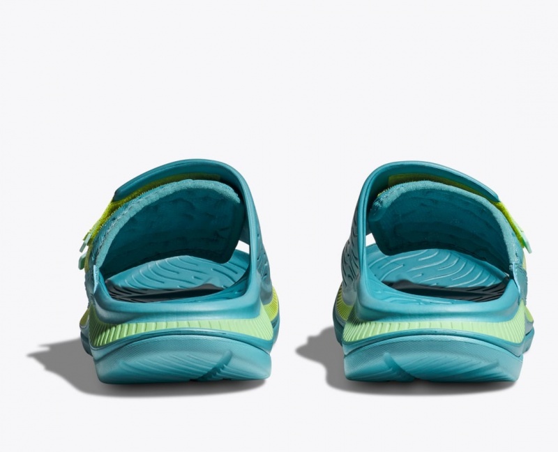 Slide HOKA Ora Luxe Homme Turquoise | 6053JGOAE