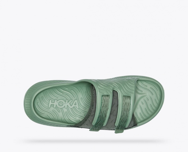 Slide HOKA Ora Luxe Homme Vert | 8740DMCTO