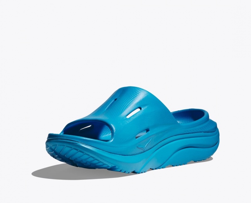 Slide HOKA Ora Recovery 3 Femme Bleu | 7042LWVKE