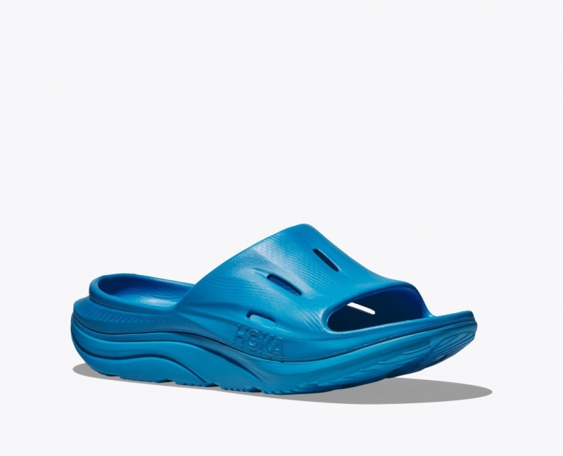 Slide HOKA Ora Recovery 3 Femme Bleu | 7042LWVKE