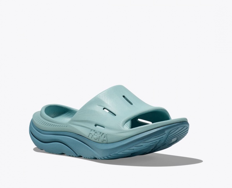 Slide HOKA Ora Recovery 3 Femme Grise Bleu | 9310FIVST