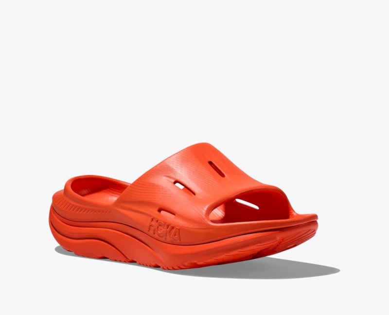 Slide HOKA Ora Recovery 3 Femme Rouge Orange | 0768PXTYJ