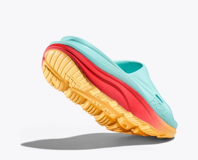 Slide HOKA Ora Recovery 3 Femme Turquoise Clair Orange | 9571DINHQ