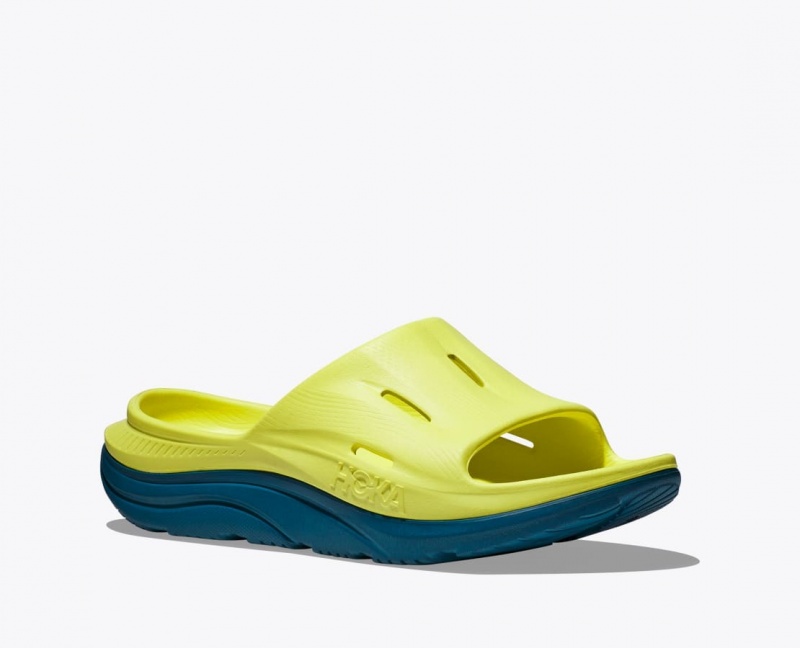 Slide HOKA Ora Recovery 3 Femme Vert Clair Vert Foncé | 5867CEFSW