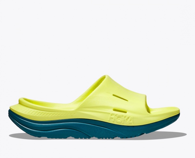 Slide HOKA Ora Recovery 3 Femme Vert Clair Vert Foncé | 5867CEFSW