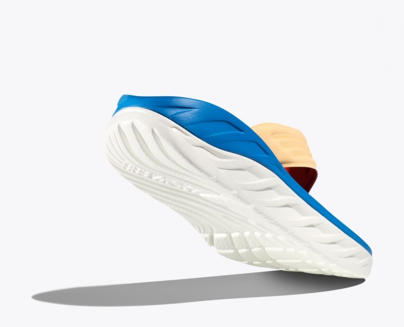 Tong HOKA ORA Recovery Homme Bleu Beige | 6241GNPQI