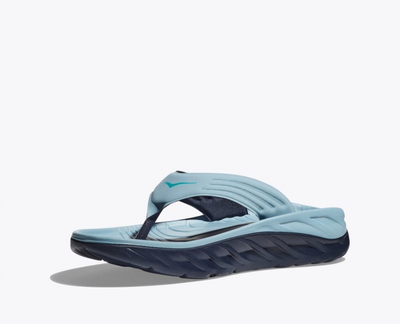 Tong HOKA ORA Recovery Homme Bleu Clair Noir | 8492PXBZH