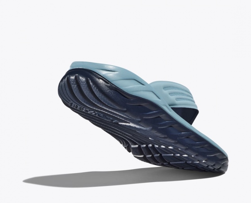 Tong HOKA ORA Recovery Homme Bleu Clair Noir | 8492PXBZH