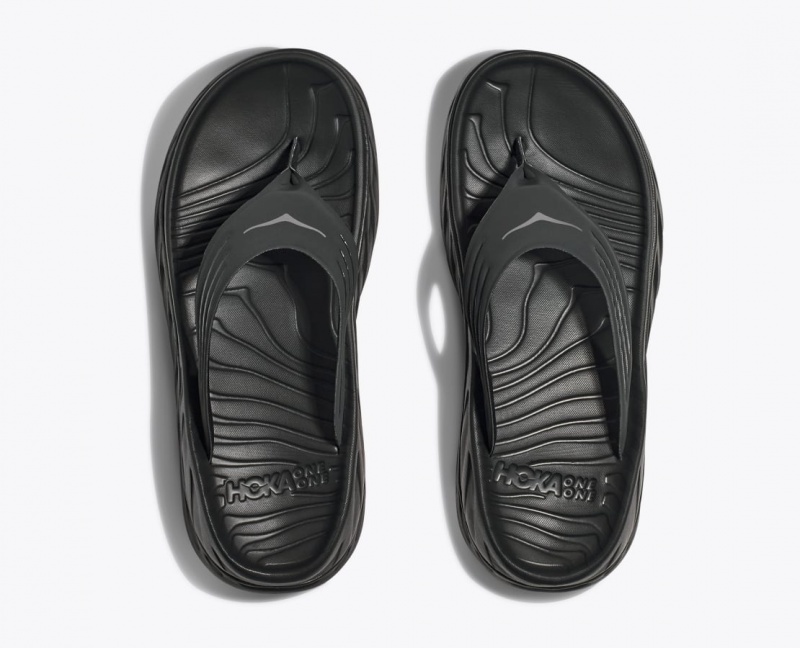 Tong HOKA ORA Recovery Homme Noir | 3187VQREM