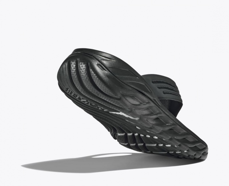 Tong HOKA ORA Recovery Homme Noir | 3187VQREM