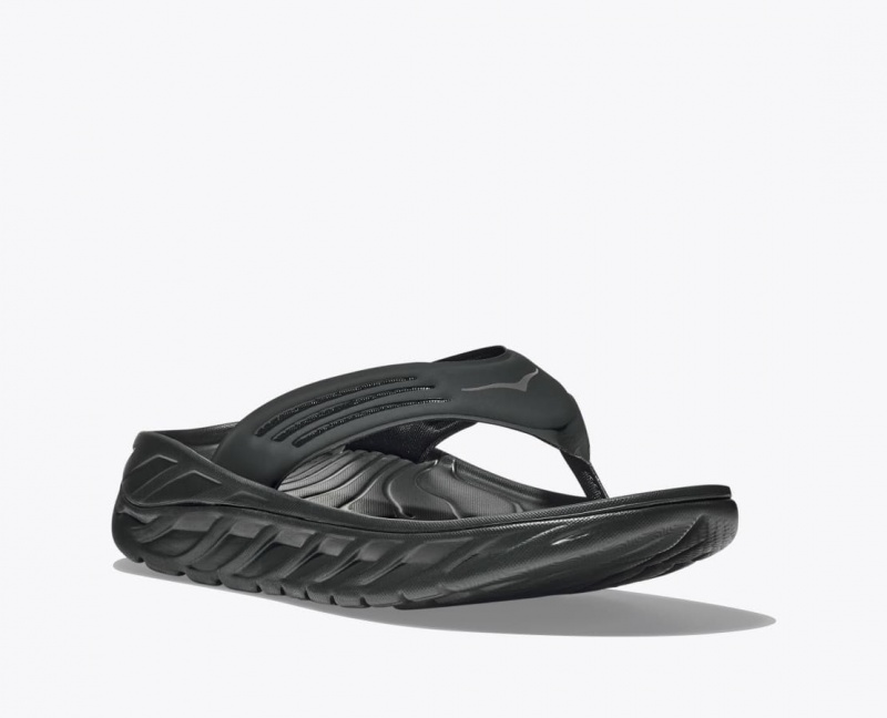 Tong HOKA ORA Recovery Homme Noir | 3187VQREM